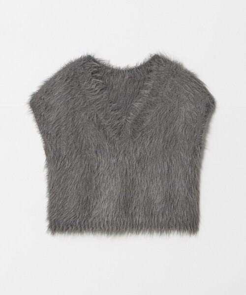 allureville（アルアバイル）の「シャギーオーバー2WAYベスト（ニット