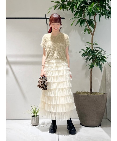 allureville（アルアバイル）の「シャギーオーバー2WAYベスト（ニット