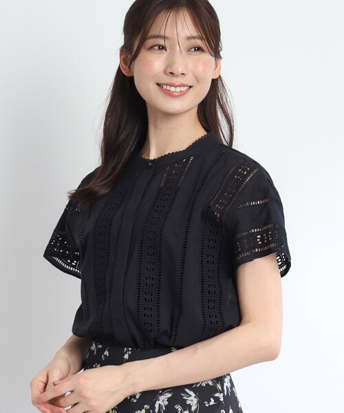 Reflect リフレクト　涼しげ刺繍レースブラウス Reflect リフレクト 涼しげ刺繍レースブラウス