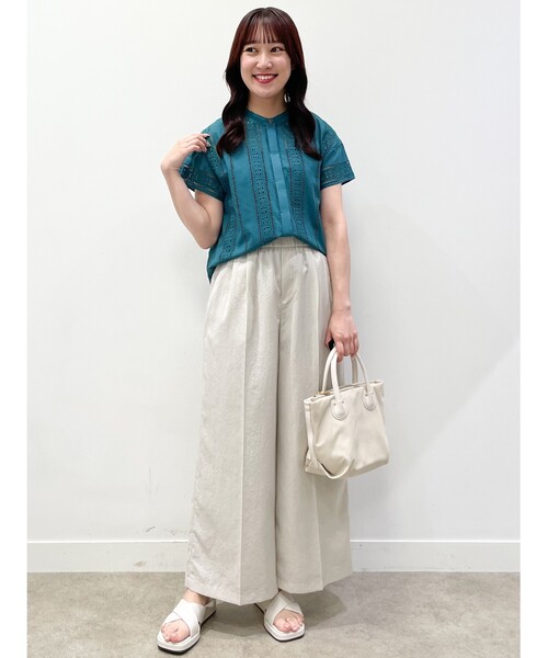 Reflect リフレクト　涼しげ刺繍レースブラウス Reflect リフレクト 涼しげ刺繍レースブラウス