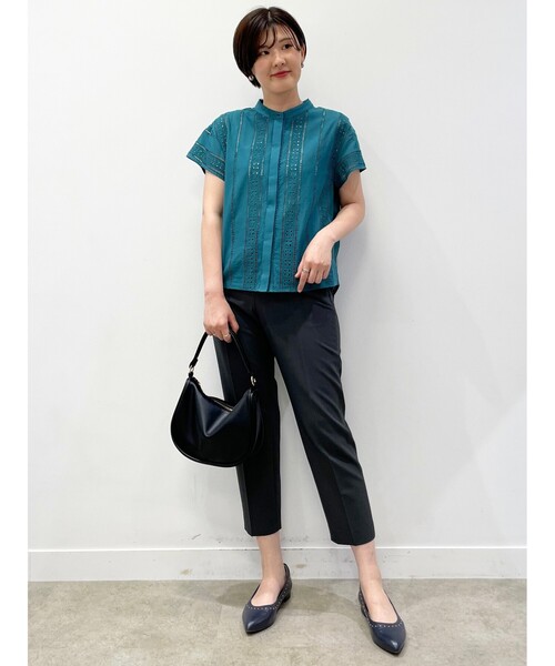 Reflect リフレクト　涼しげ刺繍レースブラウス Reflect ブラウス シャツ 「SALE／手洗い可能」涼しげ刺繍レース