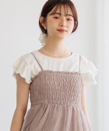 flower | フリルスリーブトップ(Tシャツ/カットソー)