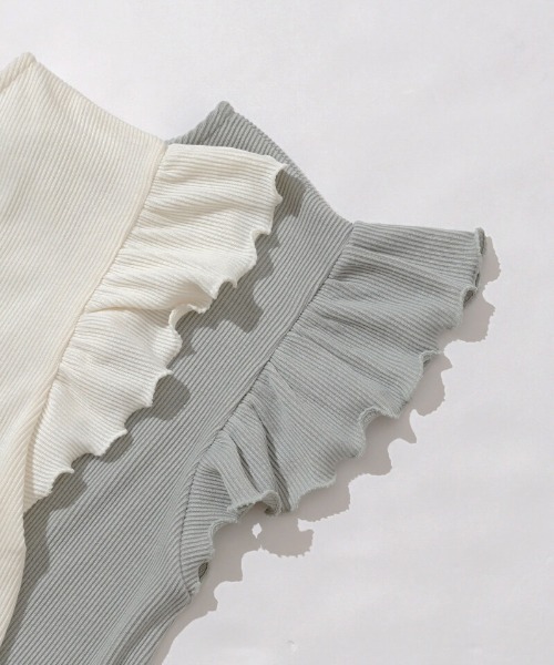 flower(フラワー)の「フリルスリーブトップ(Tシャツ/カットソー・レディース・アイボリー/カーキ・FREE)」の22枚目の写真