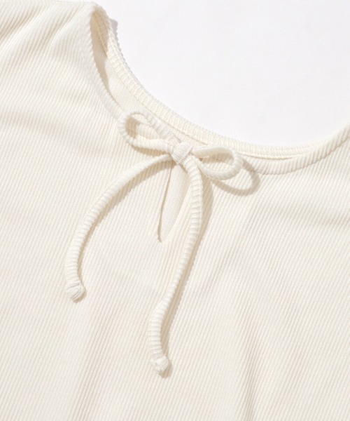 flower(フラワー)の「フリルスリーブトップ(Tシャツ/カットソー・レディース・アイボリー/カーキ・FREE)」の7枚目の写真