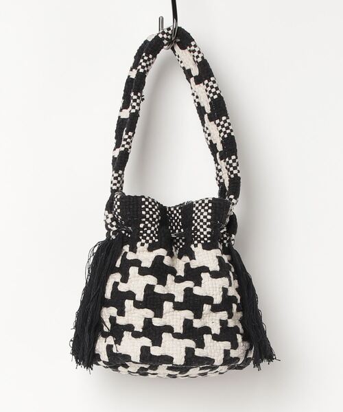 MAISON mou(メゾンムー)の「【Swaraj/スワラージ】手織りジャガード BUCKET BAG(ハンドバッグ・レディース・ブラック/ブラック系その他2/ブラック系その他/ホワイト系その他2/ベージュ・FREE)」の6枚目の写真