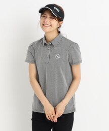 adabat | 千鳥デザイン パフスリーブ 半そでポロシャツ(ポロシャツ)