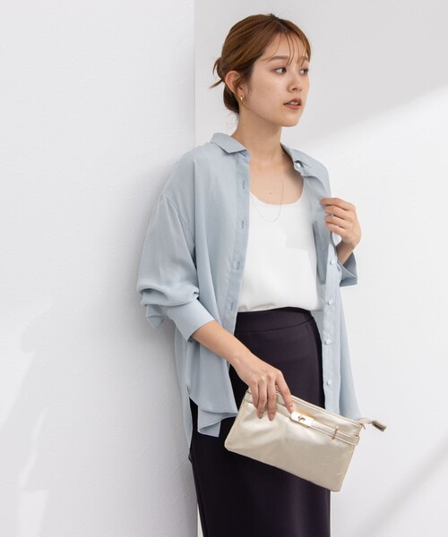 NOLLEY’S Sophi(ノーリーズソフィ)の「バックサテンジョーゼット4WAYタンク(タンクトップ・レディース・ベージュ/ブラック/オフホワイト・36/38)」の7枚目の写真