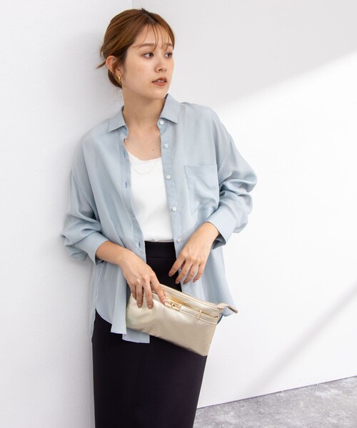 NOLLEY’S Sophi(ノーリーズソフィ)の「バックサテンジョーゼット4WAYタンク(タンクトップ・レディース・ベージュ/ブラック/オフホワイト・36/38)」の8枚目の写真