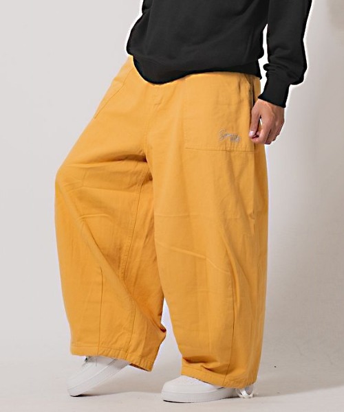 RE730（アールイーセブンサーティー）の「RE730 バルーンシルエットベイカーパンツ（デニムパンツ・メンズ・インディゴブルー/イエロー/グリーン/ホワイト×ブラック/ブラック/サックスブルー/オフホワイト・MEDIUM/LARGE/SMALL）」の7枚目の写真