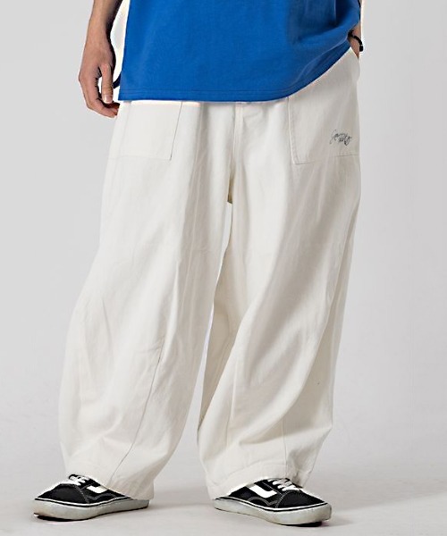 RE730（アールイーセブンサーティー）の「RE730 バルーンシルエットベイカーパンツ（デニムパンツ・メンズ・インディゴブルー/イエロー/グリーン/ホワイト×ブラック/ブラック/サックスブルー/オフホワイト・MEDIUM/LARGE/SMALL）」の16枚目の写真