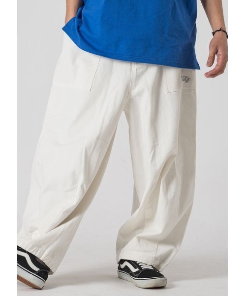 RE730（アールイーセブンサーティー）の「RE730 バルーンシルエットベイカーパンツ（デニムパンツ・メンズ・インディゴブルー/イエロー/グリーン/ホワイト×ブラック/ブラック/サックスブルー/オフホワイト・MEDIUM/LARGE/SMALL）」の17枚目の写真