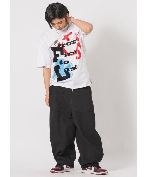 RE730（アールイーセブンサーティー）の「RE730 バルーンシルエットベイカーパンツ（デニムパンツ・メンズ・インディゴブルー/イエロー/グリーン/ホワイト×ブラック/ブラック/サックスブルー/オフホワイト・MEDIUM/LARGE/SMALL）」の12枚目の写真