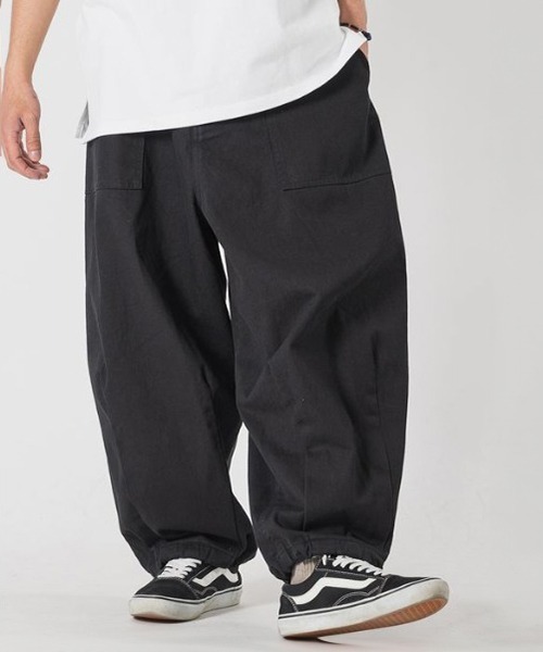 RE730（アールイーセブンサーティー）の「RE730 バルーンシルエットベイカーパンツ（デニムパンツ・メンズ・インディゴブルー/イエロー/グリーン/ホワイト×ブラック/ブラック/サックスブルー/オフホワイト・MEDIUM/LARGE/SMALL）」の9枚目の写真