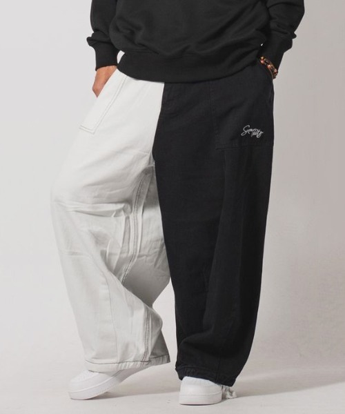 RE730（アールイーセブンサーティー）の「RE730 バルーンシルエットベイカーパンツ（デニムパンツ・メンズ・インディゴブルー/イエロー/グリーン/ホワイト×ブラック/ブラック/サックスブルー/オフホワイト・MEDIUM/LARGE/SMALL）」の19枚目の写真