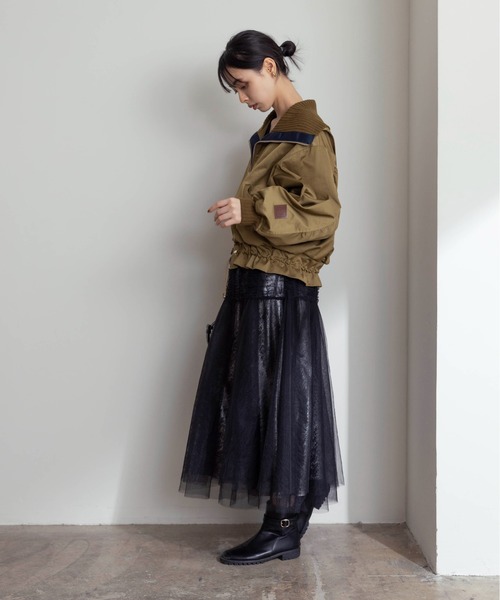 Eimee Law（エイミーロウ）の「リブカラー ドロストブルゾン（ブルゾン