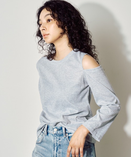 BARRETTA(バレッタ)の「肩あきカットソープルオーバー(Tシャツ/カットソー・レディース・ブラック/グレー/ブルー/ホワイト・FREE)」の3枚目の写真