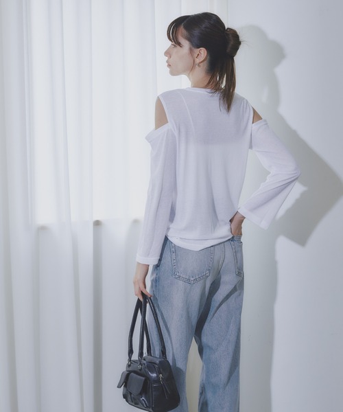 BARRETTA(バレッタ)の「肩あきカットソープルオーバー(Tシャツ/カットソー・レディース・ブラック/グレー/ブルー/ホワイト・FREE)」の16枚目の写真