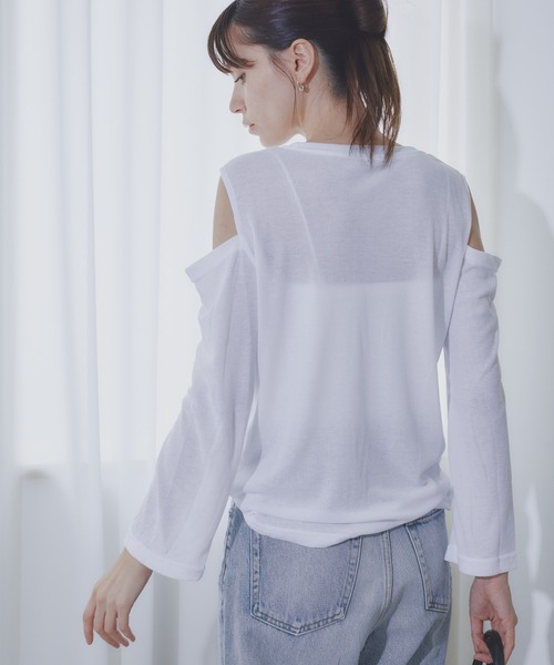 BARRETTA(バレッタ)の「肩あきカットソープルオーバー(Tシャツ/カットソー・レディース・ブラック/グレー/ブルー/ホワイト・FREE)」の17枚目の写真