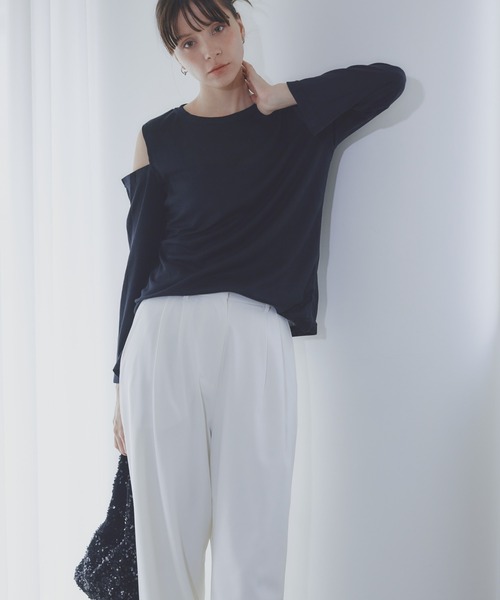 BARRETTA(バレッタ)の「肩あきカットソープルオーバー(Tシャツ/カットソー・レディース・ブラック/グレー/ブルー/ホワイト・FREE)」の19枚目の写真