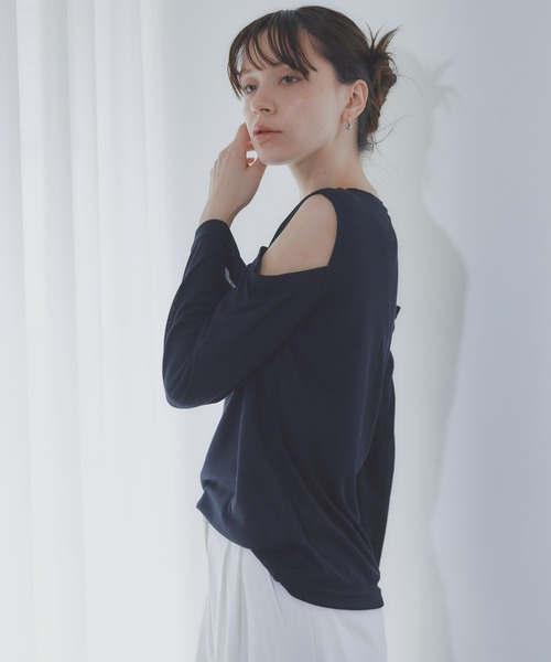 BARRETTA(バレッタ)の「肩あきカットソープルオーバー(Tシャツ/カットソー・レディース・ブラック/グレー/ブルー/ホワイト・FREE)」の20枚目の写真