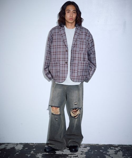 PBLIM(ページボーイリム)の「PBLIM/アソートテーラージャケット(テーラードジャケット・レディース・チェック/ベージュ/グレー・FREE)」の20枚目の写真