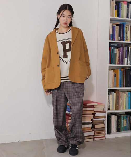 PBLIM(ページボーイリム)の「PBLIM/アソートテーラージャケット(テーラードジャケット・レディース・チェック/ベージュ/グレー・FREE)」の7枚目の写真