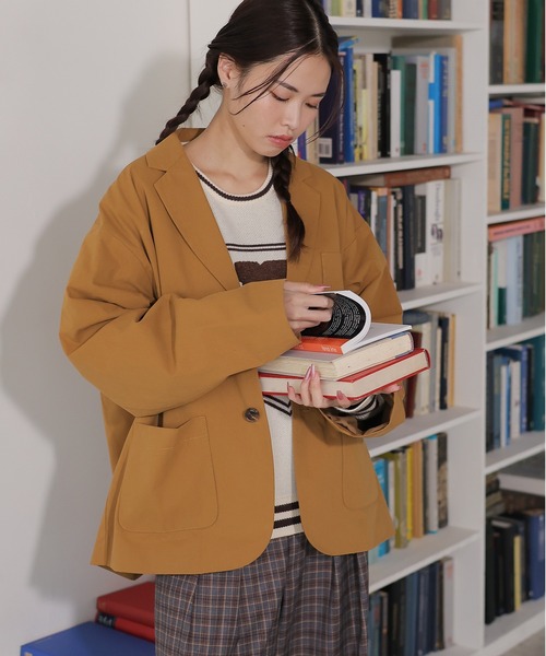 PBLIM(ページボーイリム)の「PBLIM/アソートテーラージャケット(テーラードジャケット・レディース・チェック/ベージュ/グレー・FREE)」の10枚目の写真