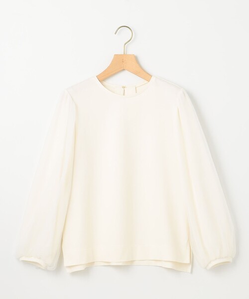 tシャツ ミニ裏毛チュールスリーブ カットソー レディース セール】ミニ裏毛チュールスリーブ カットソー（Tシャツ