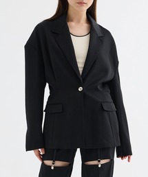 【GURTWEIN/ガーウィン】steep shoulders tailored blazer/パワーショルダーテーラードジャケット
