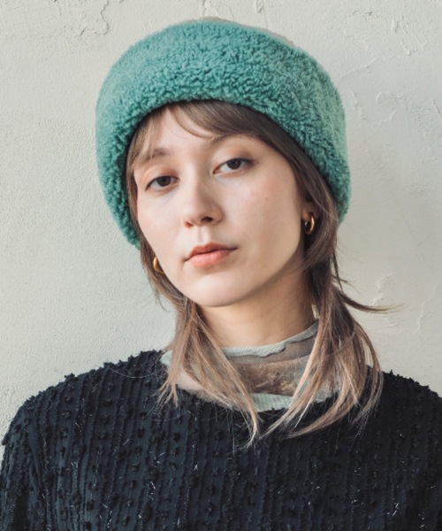 ORIENT MILLINERY（オリエント ミリナリー）の「BOWA【ﾎﾞﾜ】（キャップ・レディース・アイボリー/ブラック/パープル系/グリーン系・FREE）」の3枚目の写真