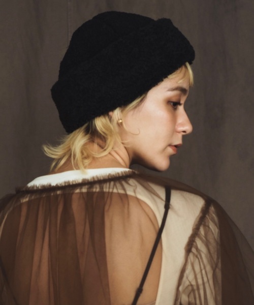 ORIENT MILLINERY（オリエント ミリナリー）の「BOWA【ﾎﾞﾜ】（キャップ・レディース・アイボリー/ブラック/パープル系/グリーン系・FREE）」の2枚目の写真