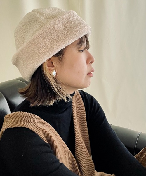 ORIENT MILLINERY（オリエント ミリナリー）の「BOWA【ﾎﾞﾜ】（キャップ・レディース・アイボリー/ブラック/パープル系/グリーン系・FREE）」の15枚目の写真