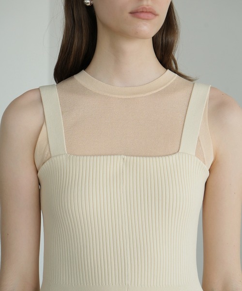 【値下げ】Shiny sheer knit COTTON SHEER KNIT OPEN COLLAR SHIRT #LAVENDER [YK25SS0964S