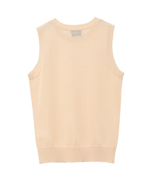 【セール】SLEEVELESS SHEER KNIT TOPS（ニット/セーター）｜CLANE（クラネ） mdprevattcaulkingandwaterproofing.com