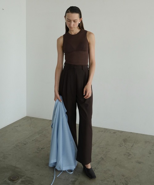 【セール】SLEEVELESS SHEER KNIT TOPS（ニット/セーター）｜CLANE（クラネ） mdprevattcaulkingandwaterproofing.com