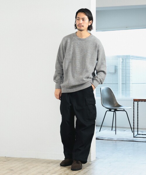 B:MING by BEAMS（ビーミングバイビームス）の「裏起毛 ワイド 6ポケット カーゴパンツ（カーゴパンツ・メンズ・オリーブ/ブラック・X-LARGE/LARGE/MEDIUM/SMALL）」の3枚目の写真