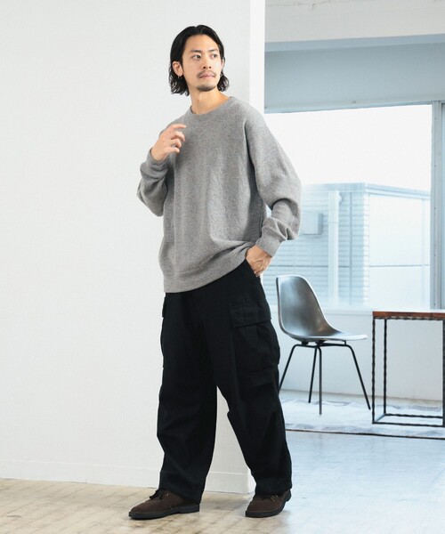 B:MING by BEAMS（ビーミングバイビームス）の「裏起毛 ワイド 6ポケット カーゴパンツ（カーゴパンツ・メンズ・オリーブ/ブラック・X-LARGE/LARGE/MEDIUM/SMALL）」の4枚目の写真