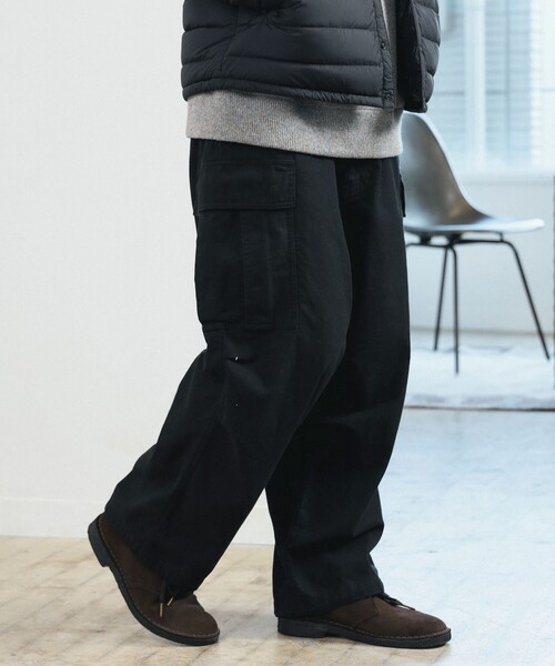 B:MING by BEAMS（ビーミングバイビームス）の「裏起毛 ワイド 6ポケット カーゴパンツ（カーゴパンツ・メンズ・オリーブ/ブラック・X-LARGE/LARGE/MEDIUM/SMALL）」の6枚目の写真