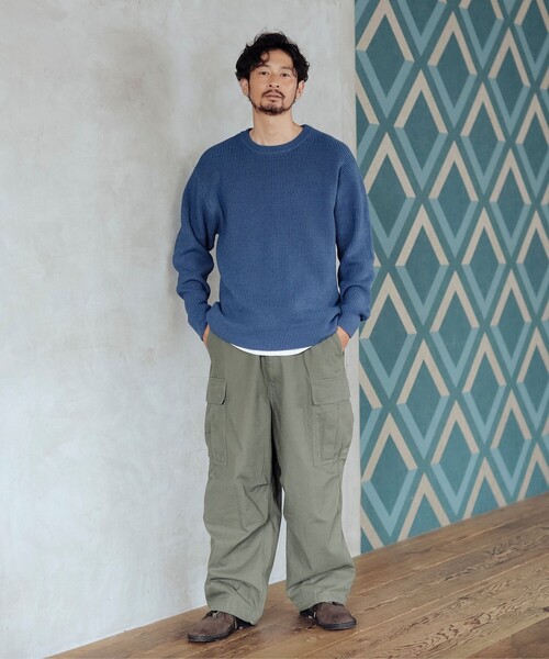 B:MING by BEAMS（ビーミングバイビームス）の「裏起毛 ワイド 6ポケット カーゴパンツ（カーゴパンツ・メンズ・オリーブ/ブラック・X-LARGE/LARGE/MEDIUM/SMALL）」の8枚目の写真