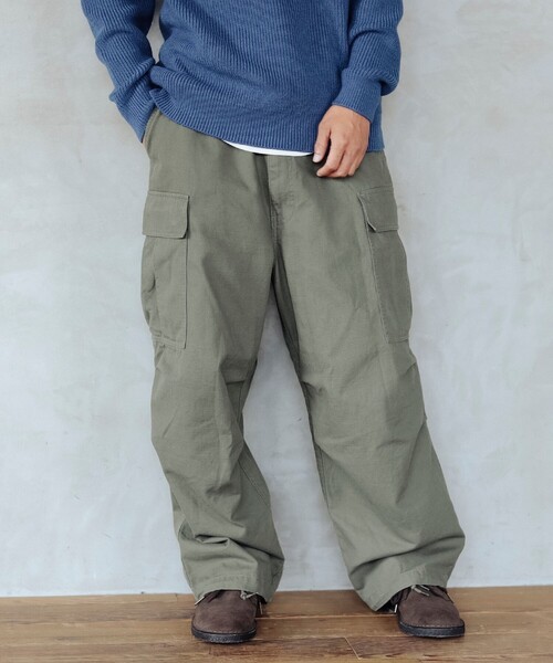 B:MING by BEAMS（ビーミングバイビームス）の「裏起毛 ワイド 6ポケット カーゴパンツ（カーゴパンツ・メンズ・オリーブ/ブラック・X-LARGE/LARGE/MEDIUM/SMALL）」の9枚目の写真