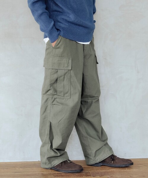 B:MING by BEAMS（ビーミングバイビームス）の「裏起毛 ワイド 6ポケット カーゴパンツ（カーゴパンツ・メンズ・オリーブ/ブラック・X-LARGE/LARGE/MEDIUM/SMALL）」の11枚目の写真