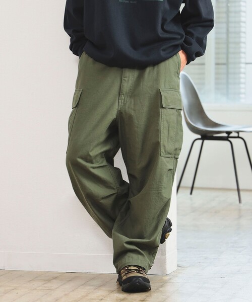 B:MING by BEAMS（ビーミングバイビームス）の「裏起毛 ワイド 6ポケット カーゴパンツ（カーゴパンツ・メンズ・オリーブ/ブラック・X-LARGE/LARGE/MEDIUM/SMALL）」の14枚目の写真