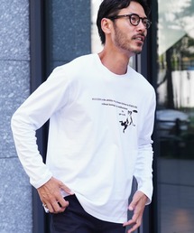 マルチプリント長袖ロンT カットソー