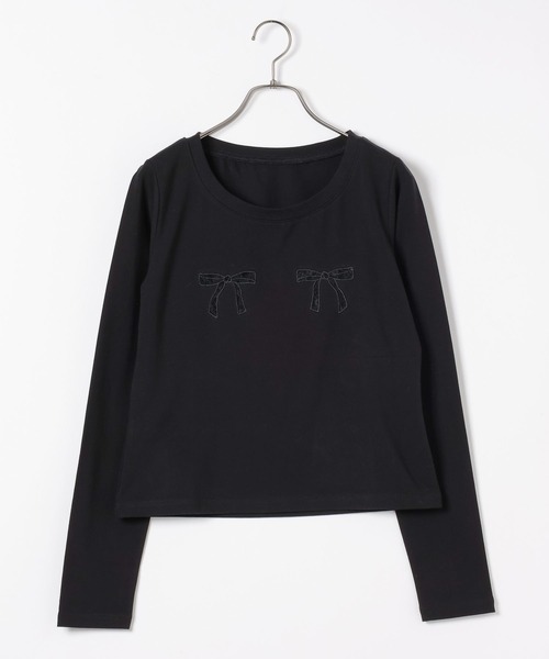 Heather（ヘザー）の「リボンレースロンTEE　144355（Tシャツ/カットソー・レディース・オフホワイト/ブラック/グレー・FREE）」の13枚目の写真