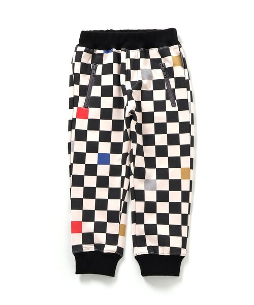 Ampersand(アンパサンド)の「シュッと見えスウェットパンツ(スウェットパンツ・キッズ・チェック/ブラック/カーキ/レインボー/アイボリー/ブラウン・140/130/120/110/100/90/80)」の6枚目の写真