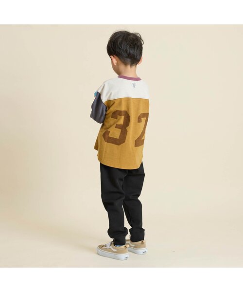 Ampersand(アンパサンド)の「シュッと見えスウェットパンツ(スウェットパンツ・キッズ・チェック/ブラック/カーキ/レインボー/アイボリー/ブラウン・140/130/120/110/100/90/80)」の8枚目の写真