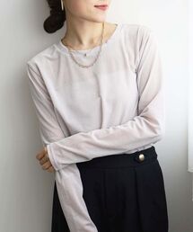 le.coeur blanc | ベロアロングスリーブTシャツ(Tシャツ/カットソー)