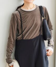 le.coeur blanc | ベロアロングスリーブＴシャツ(Tシャツ/カットソー)