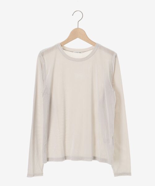 le.coeur blanc（ルクールブラン）の「ベロアロングスリーブＴシャツ（Tシャツ/カットソー・レディース・ミント/アイボリー/モカ・38）」の21枚目の写真