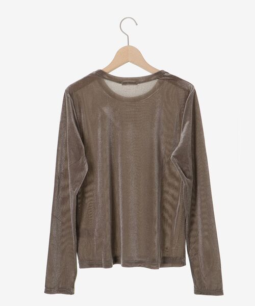 le.coeur blanc（ルクールブラン）の「ベロアロングスリーブＴシャツ（Tシャツ/カットソー・レディース・ミント/アイボリー/モカ・38）」の15枚目の写真